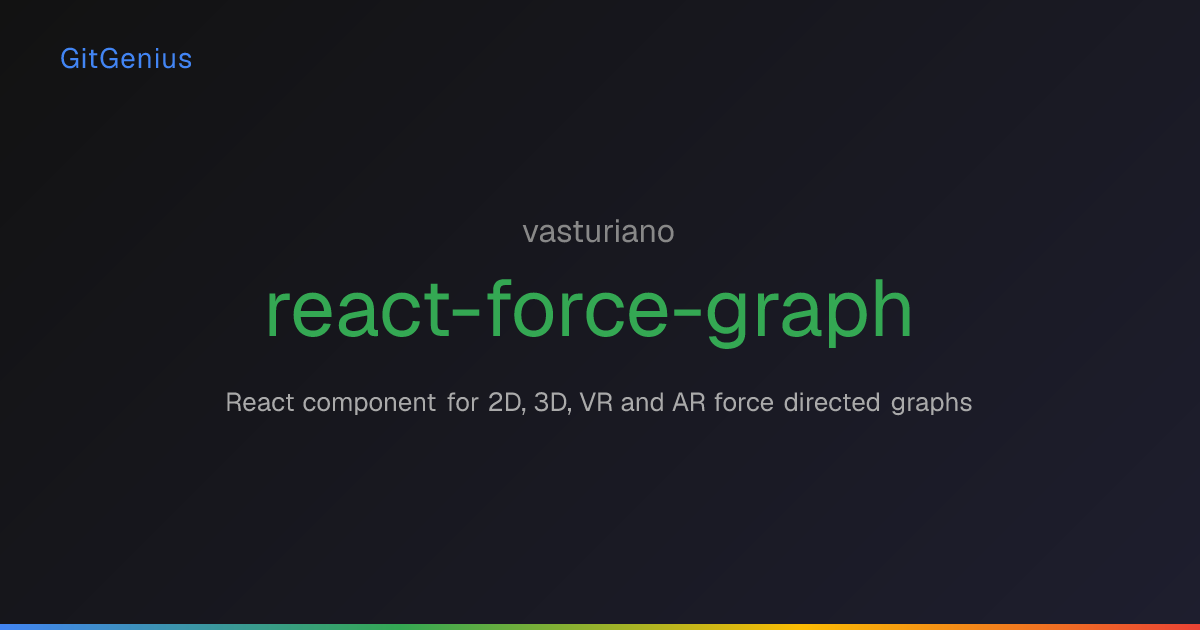 Repository Details for vasturiano/react-force-graph